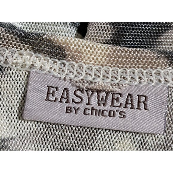 Chicos Mixed Leopard Zebra Print Open Front Cardigan Size 3 (XL) Boho - Picture 2 of 10